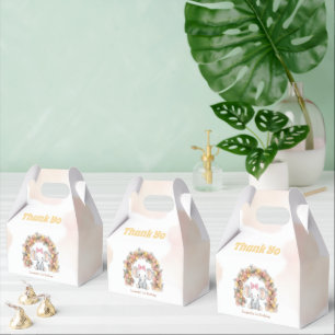 Cute Baby Elephant Balloon Arch Birthday Thank You Favor Box