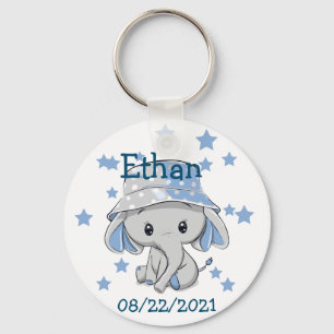 Cute Baby Elephant Boy   Keychain