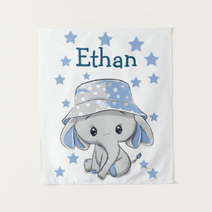 Cute Baby Elephant Boy  Tapestry