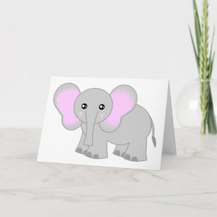 Cute Baby Elephant Card