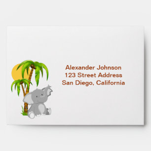 Cute Baby Elephant Envelope
