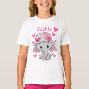 Cute Baby Elephant Girl T-Shirt