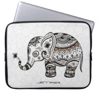 Cute Baby Elephant In black And Brown Diamonds