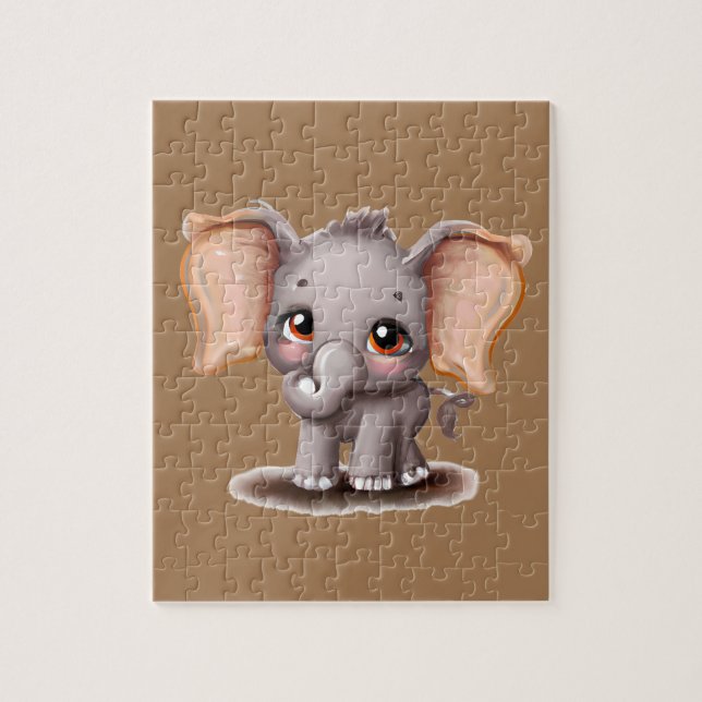 Cute Baby Elephant Jigsaw Puzzle (Vertical)