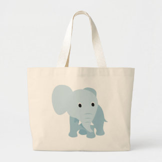 Cute Baby Elephant Large Tote Bag