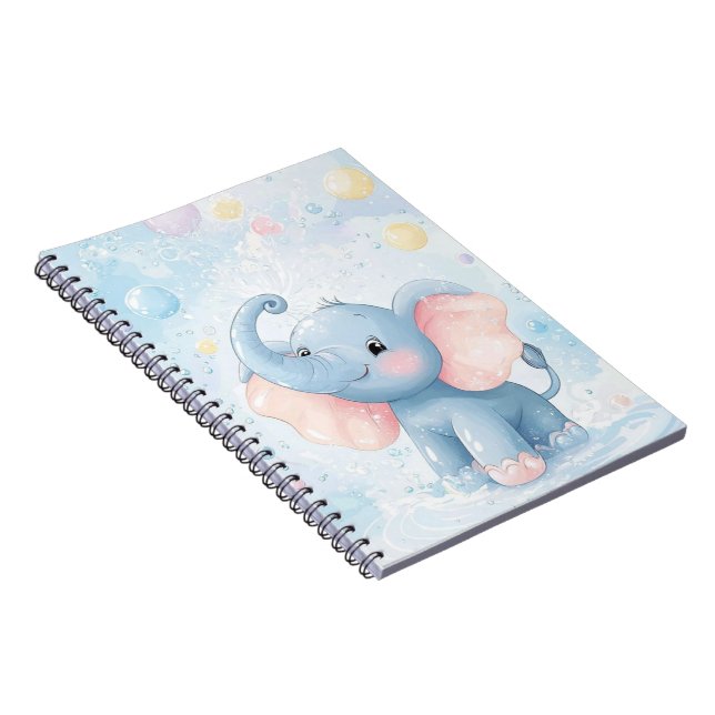 Cute Baby Elephant Notebook (Right Side)
