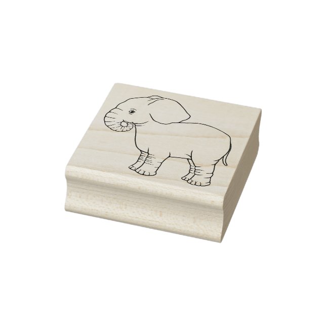 Cute Baby Elephant Rubber Stamp (Stamp)