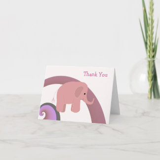 Cute Baby Elephant Thank You Card