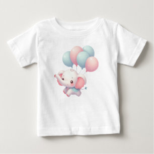 Cute baby elephant with balloons T-Shirt