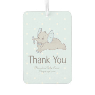 Cute baby elephant with blue pencil air freshener