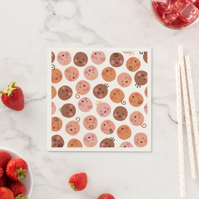 Cute Baby Faces and Cheeks Napkin (Insitu)