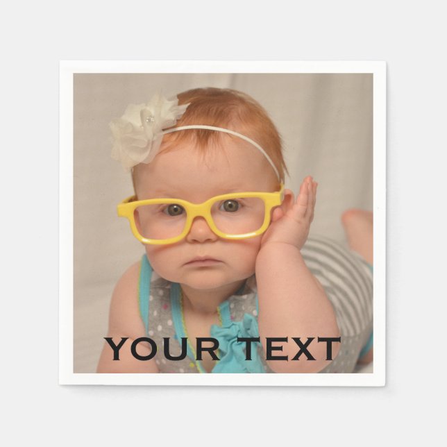 Cute Baby Family Photo Napkin (Front)