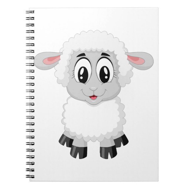 Cute Baby Farm Lamb Notebook (Front)