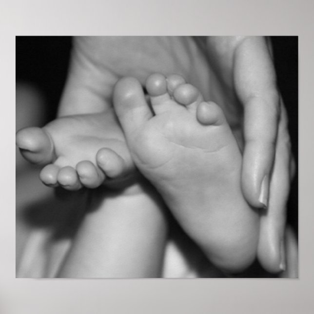 Cute Baby Feet Poster (Front)