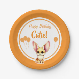 Cute Baby Fennec Fox Paper Plate