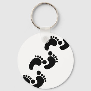 cute baby footprints keychain