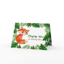 Cute Baby Fox | Baby Shower | Thank You