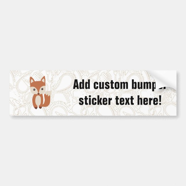 Cute Baby Fox Bumper Sticker (Front)