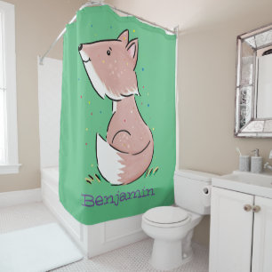 Cute baby fox cartoon illustration