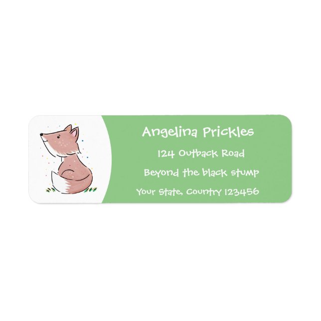 Cute baby fox cartoon illustration (Front)