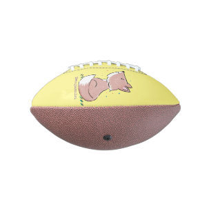 Cute baby fox cartoon illustration football