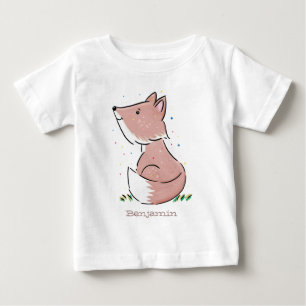 Cute baby fox cartoon illustration T-Shirt