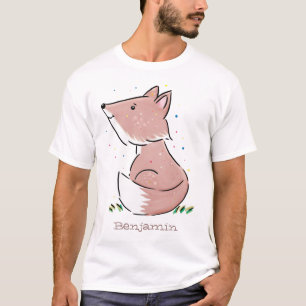 Cute baby fox cartoon illustration T-Shirt