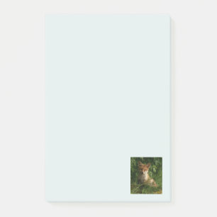 Cute Baby Fox in a Green Forest Post-it Notes