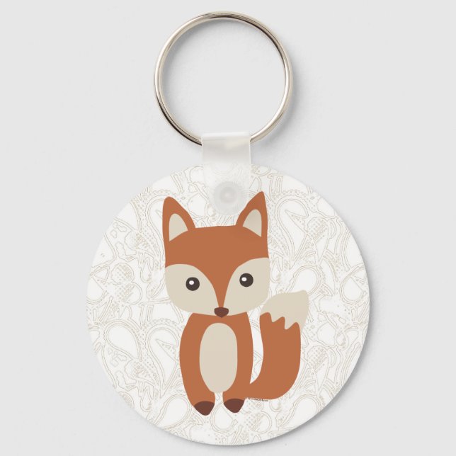 Cute Baby Fox Keychain (Front)