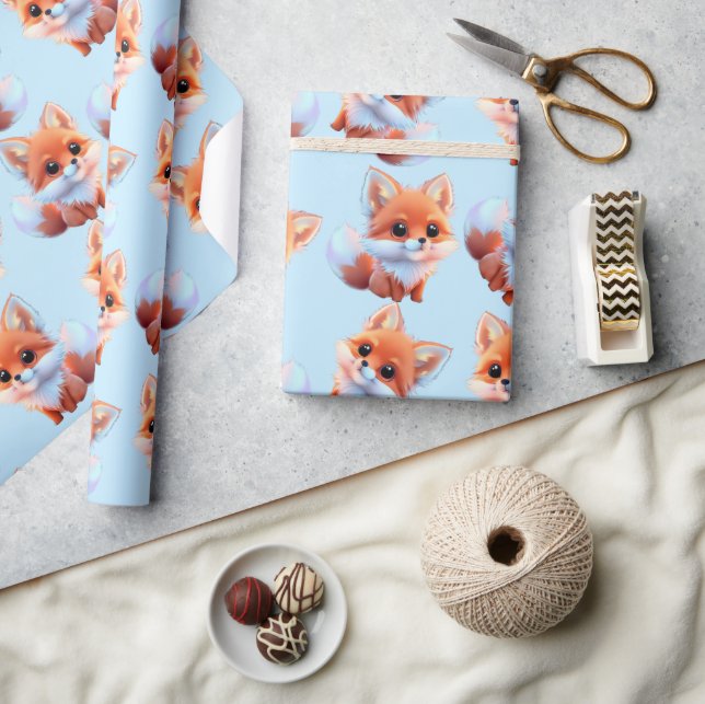 Cute baby fox pattern  wrapping paper (Crafts)