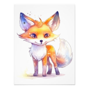 Cute Baby Fox Photo Enlargement Print