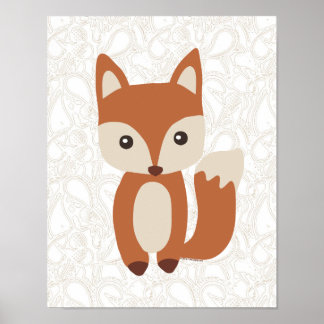 Cute Baby Fox Poster