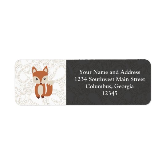 Cute Baby Fox Return Address Label