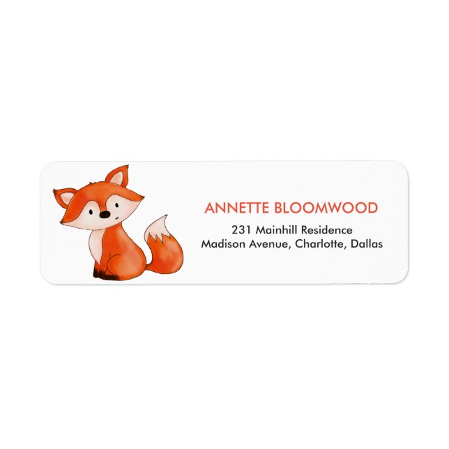 Cute Baby Fox | Woodland Baby Shower (Front)