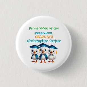 Cute Baby Geese Graduation Party 1 Inch Round Button