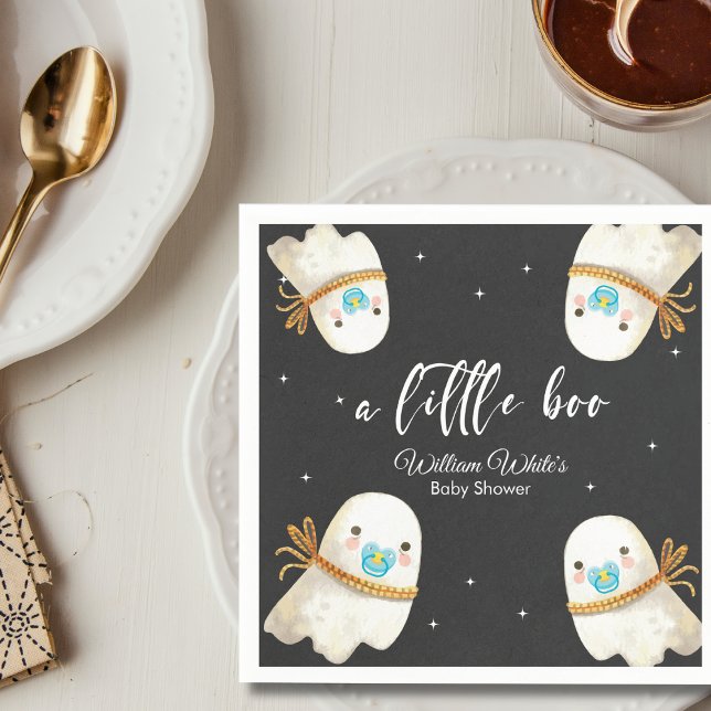 Cute Baby Ghost Halloween Fall Baby Shower Napkin (Cute Baby Ghost Halloween Fall Baby Shower Napkins)