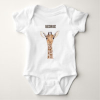 Cute baby giraffe animals watercolor Jungle
