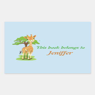 Cute Baby Giraffe Back to School Sticker