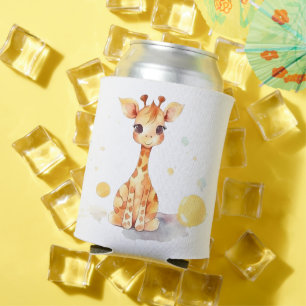 Cute Baby Giraffe Can Cooler