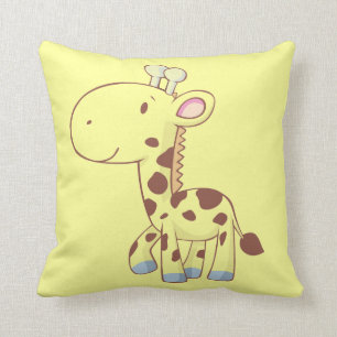 Cute Baby Giraffe Cartoon Animal Custom Pillows