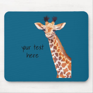 Cute Baby Giraffe D Baby Mouse Pad