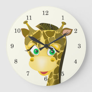 Cute Baby Giraffe - Large Clock