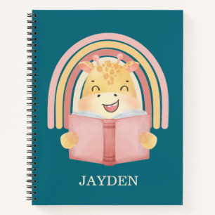 Cute Baby Giraffe Lecture Nom du livre Enfants Arc