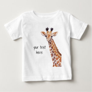 Cute Baby Giraffe Personalized  Baby T-Shirt