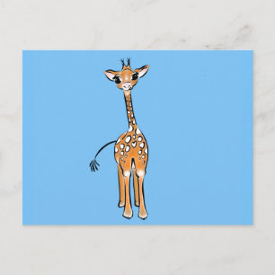 Cute Baby Giraffe, safari animals Postcard