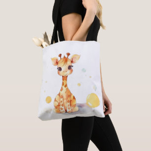 Cute Baby Giraffe Shoulder Tote Bag