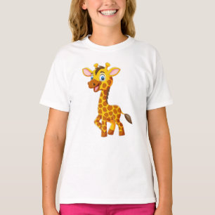 Cute Baby Giraffe Smiling Cartoon-35280 T-Shirt