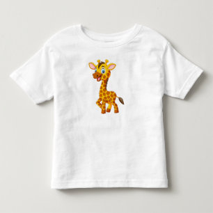 Cute Baby Giraffe Smiling Cartoon-35280 Toddler T-shirt