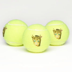 Cute Baby Giraffe Tennis Balls
