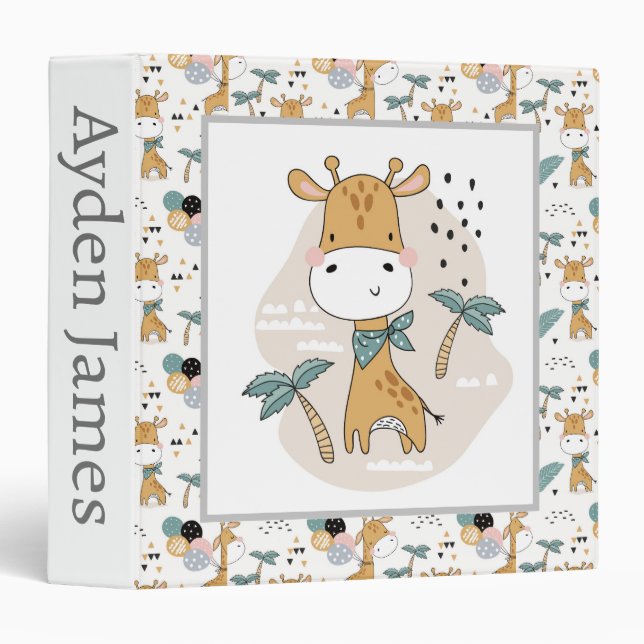 Cute Baby Giraffes  Binder (Front/Spine)